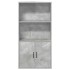 Estantería de madera de ingeniería gris hormigón 60x24x120
