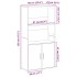 Estantería de madera de ingeniería gris hormigón 60x24x120