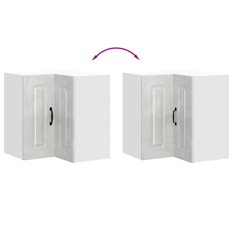 Armario de cocina de esquina de pared Kalmar gris