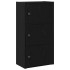 Librería de madera contrachapada roble negro 40x24x77
