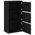 Librería de madera contrachapada roble negro 40x24x77