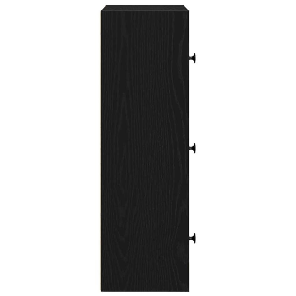 Librería de madera contrachapada roble negro 40x24x77