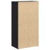 Librería de madera contrachapada roble negro 40x24x77
