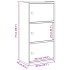 Librería de madera contrachapada roble negro 40x24x77