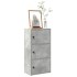 Estantería de madera de ingeniería gris hormigón 40x24x77