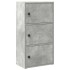 Estantería de madera de ingeniería gris hormigón 40x24x77
