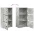 Estantería de madera de ingeniería gris hormigón 40x24x77