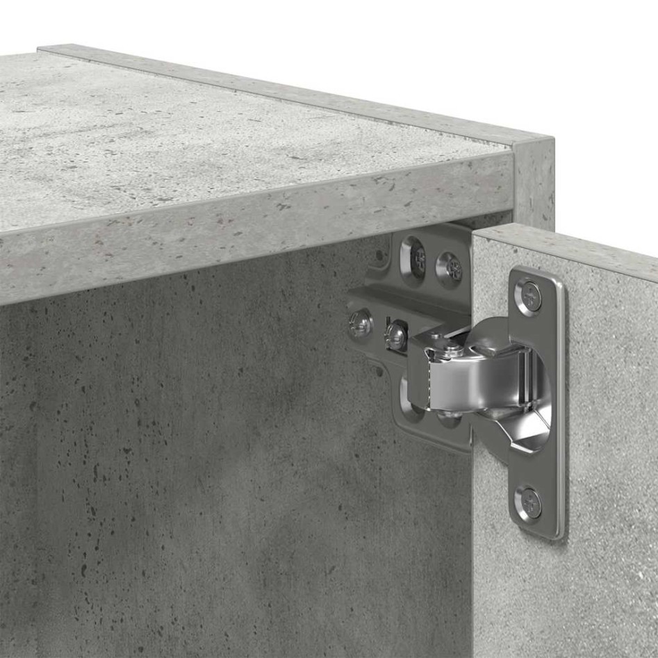 Estantería de madera de ingeniería gris hormigón 40x24x77