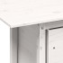 Mesa de jardín madera maciza de pino blanca 100x50x75