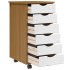 Cajonera con ruedas MOSS madera maciza pino marrón