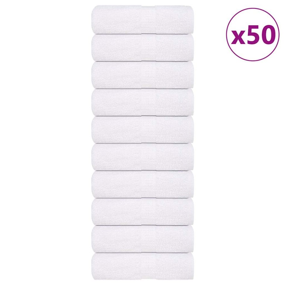 Toallas de visita 50 piezas blanco 30x50cm 360 gsm 100%