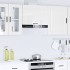 Armario pared cocina Porto madera ingeniería blanca alto