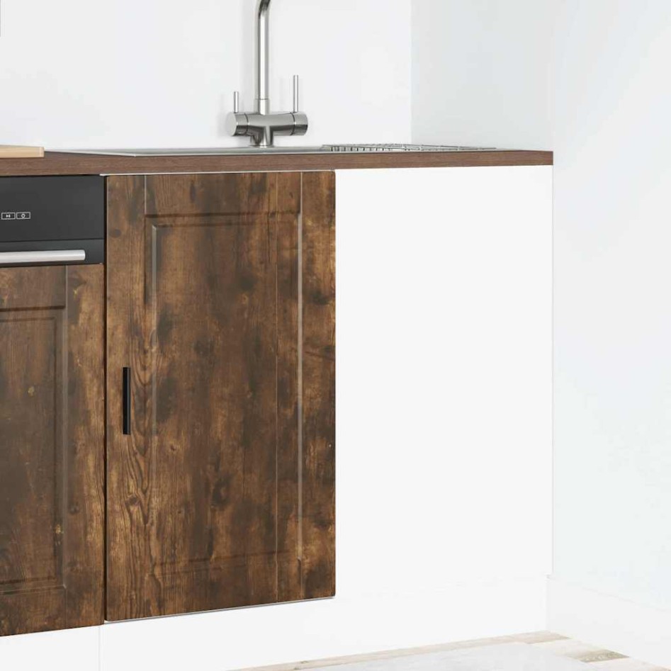 Mueble bajo de cocina porto roble ahumado madera