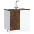 Mueble bajo de cocina porto roble ahumado madera