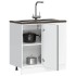Mueble bajo de cocina Porto madera contrachapada