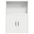 Estantería de madera de ingeniería blanca 60x24x85