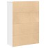 Estantería de madera de ingeniería blanca 60x24x85