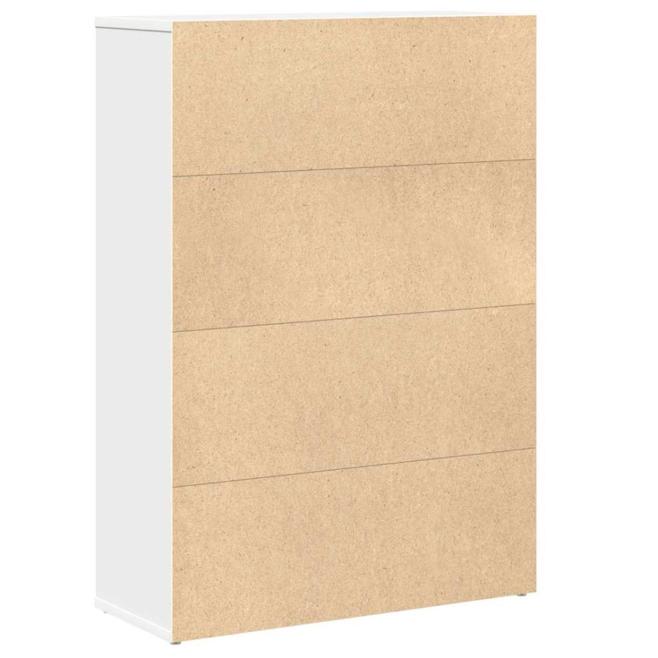 Estantería de madera de ingeniería blanca 60x24x85