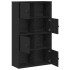 Estantería de madera de ingeniería roble negro 60x24x101,5