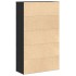 Estantería de madera de ingeniería roble negro 60x24x101,5
