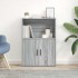 Estantería de madera de ingeniería gris sonoma 60x24x85