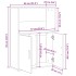 Estantería de madera de ingeniería gris sonoma 60x24x85
