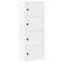 Estantería de madera de ingeniería blanca 40x24x102