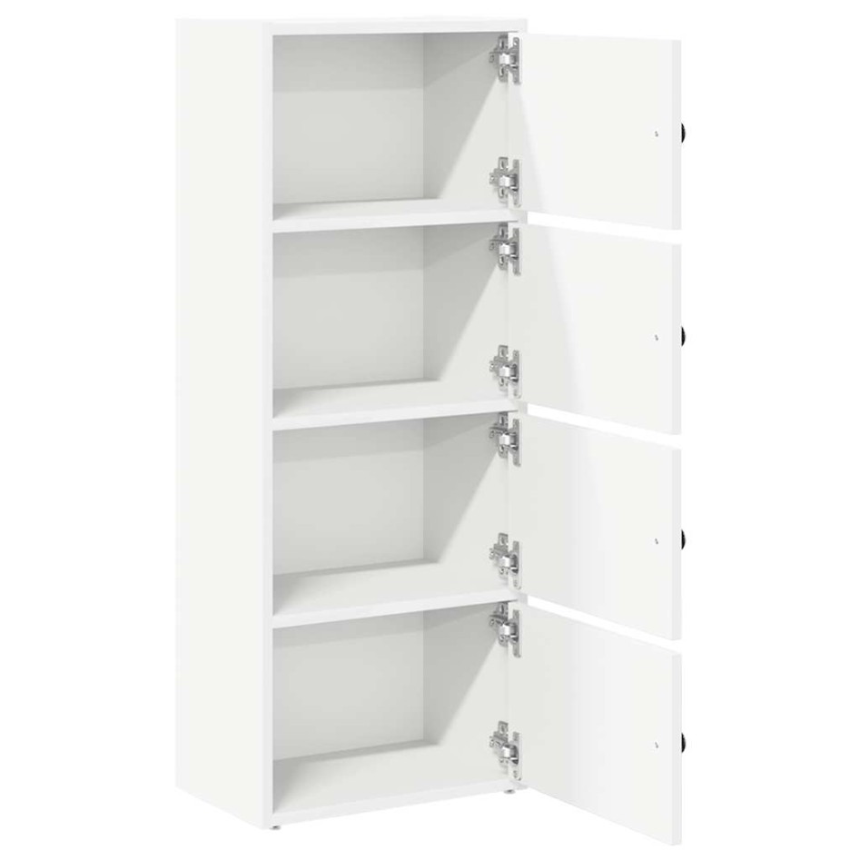 Estantería de madera de ingeniería blanca 40x24x102