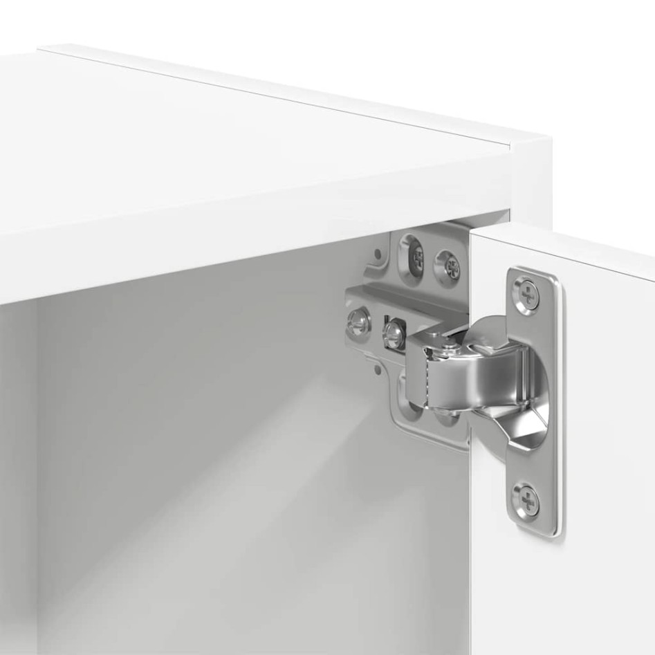 Estantería de madera de ingeniería blanca 40x24x102