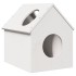 Casa para gatos madera maciza pino blanca 41x50x50