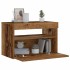 Mesilla de noche con luces LED madera vieja 60x35x40