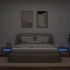 Mesilla de noche con luces LED madera vieja 60x35x40