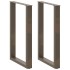 Patas de mesa centro forma U 2uds acero natural 60x(90-91)