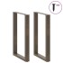 Patas de mesa centro forma U 2uds acero natural 60x(90-91)