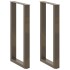 Patas de mesa centro forma U 2uds acero natural 40x(90-91)