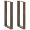 Patas de mesa centro forma U 2uds acero natural 40x(90-91) cm