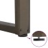 Patas de mesa centro forma U 2uds acero natural 40x(90-91)