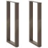 Patas mesa centro forma U 2uds acero natural 38x(72-73)cm