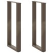 Patas mesa centro forma U 2uds acero natural 38x(72-73)cm acero