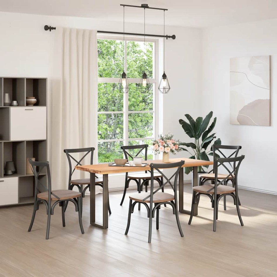 Patas mesa centro forma U 2uds acero natural 38x(72-73)cm