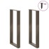 Patas mesa centro forma U 2uds acero natural 38x(72-73)cm