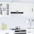 Armario de pared de cocina Kalmar blanca de alto