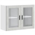 Armario de pared para cocina puerta cristal Porto gris