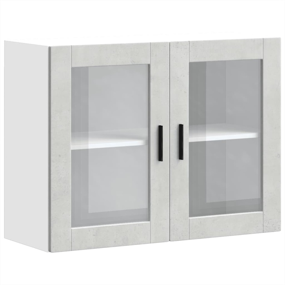Armario de pared para cocina puerta cristal Porto gris