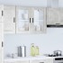 Armario de pared para cocina puerta cristal Porto gris
