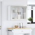 Armario de pared para cocina puerta cristal Porto gris
