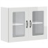 Armario pared cocina puerta cristal Kalmar blanca alto