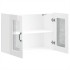 Armario pared cocina puerta cristal Kalmar blanca alto