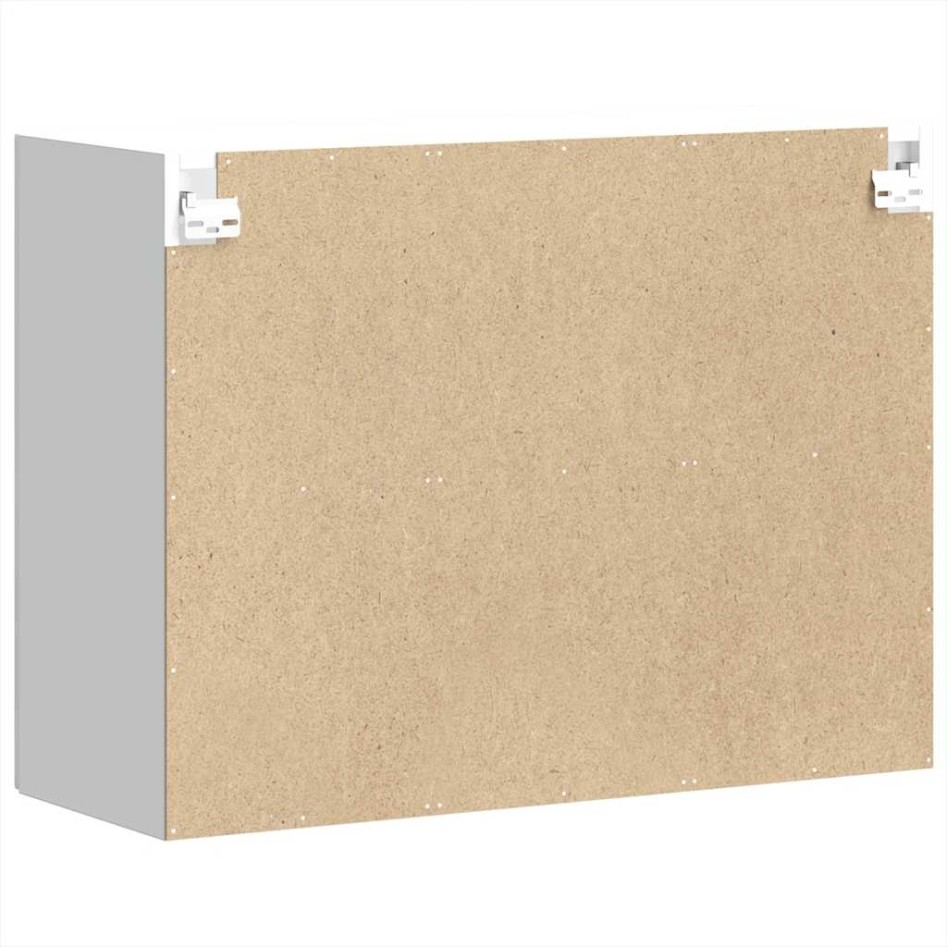 Armario pared cocina puerta cristal Kalmar blanca alto