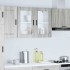 Armario de pared para cocina puerta cristal Porto gris